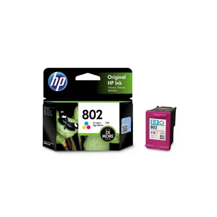 HP 802 Tri-color Original Ink Cartridge- CH564ZZ (802 L Colour)